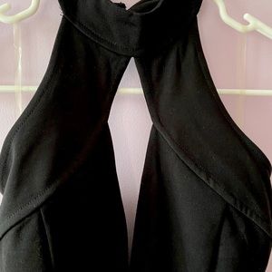 Black halter neck dress